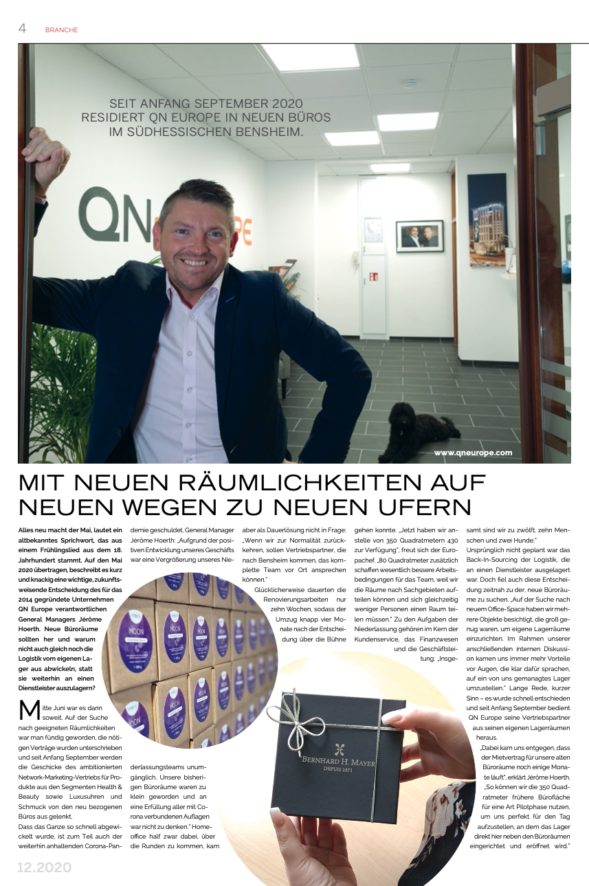 QN Europe Presseberichte Network Karriere 12.2020