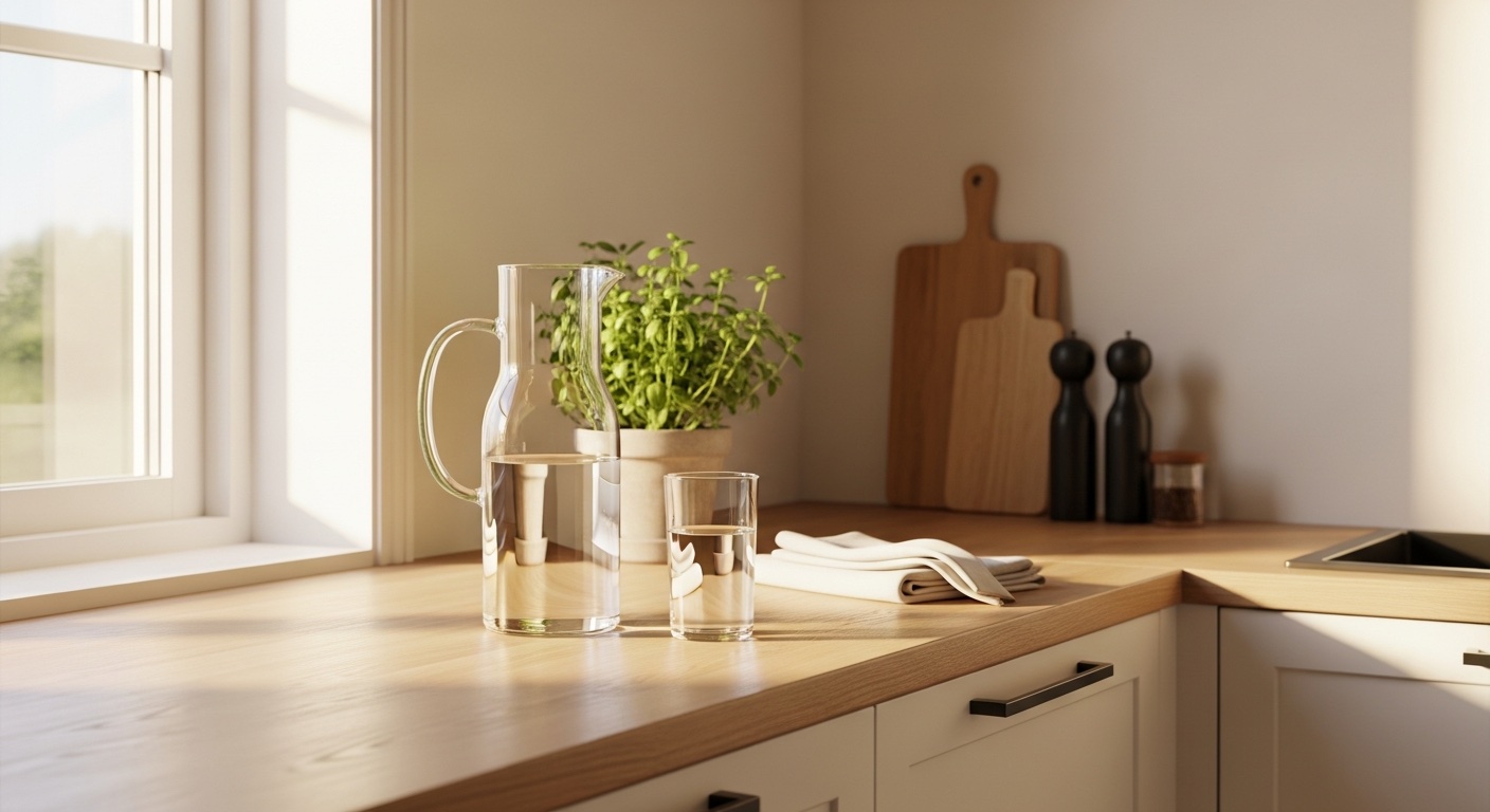 Modern kitchen with everyday drinking water